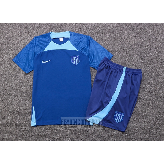 Chandal del Atletico Madrid Manga Corta 2022-2023 Azul - Pantalon Corto